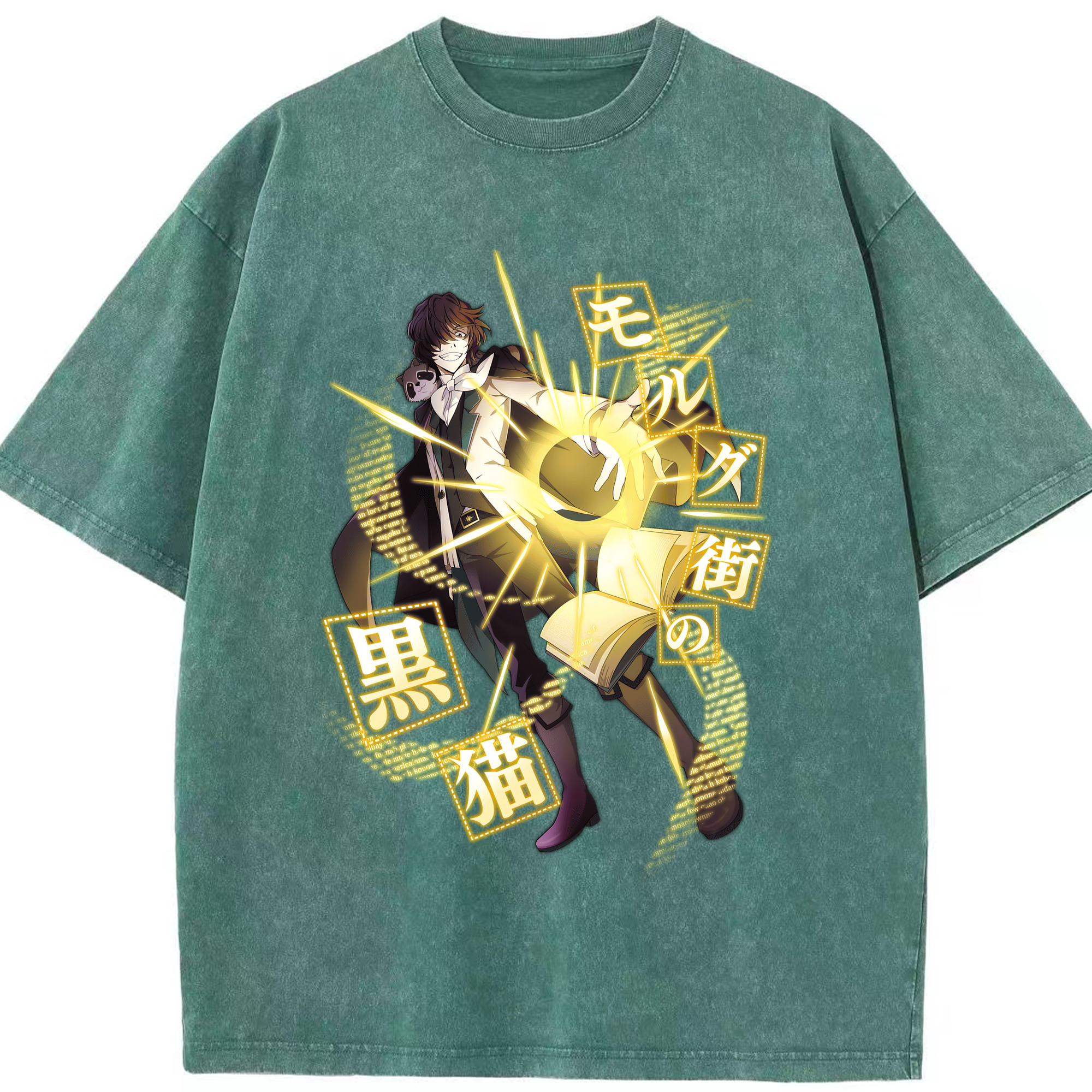（画像用） 文豪ストレイドッグス Bungo Stray Dogs 綿100% ヴィンテージ風 半袖Tシャツ（フロントプリント）